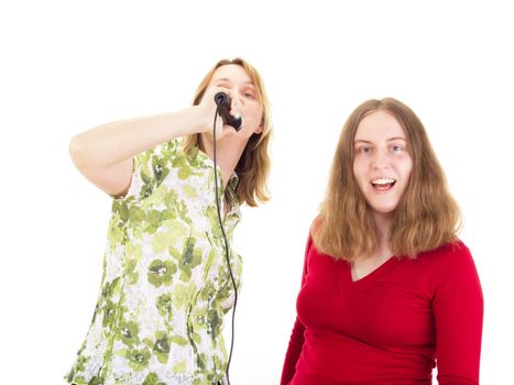 Two women having fun