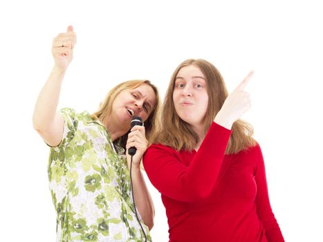 Two women having fun