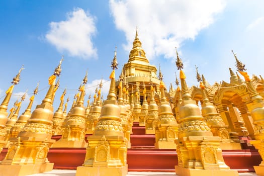 Pagoda in Wat-Sawangboon at Saraburi, Thailand