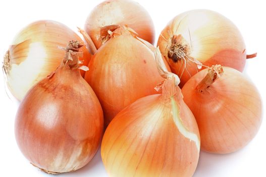 Onions isolated on white