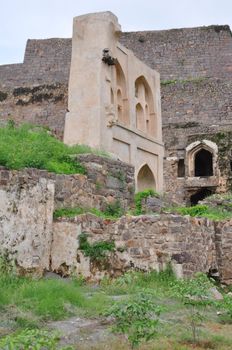 Golconda Fort in Hyderabad in Andhra Pradesh, India