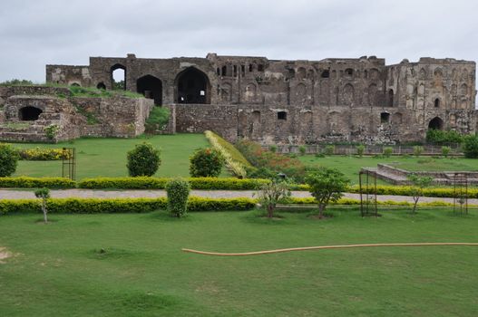 Golconda Fort in Hyderabad in Andhra Pradesh, India