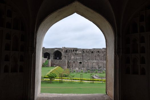 Golconda Fort in Hyderabad in Andhra Pradesh, India