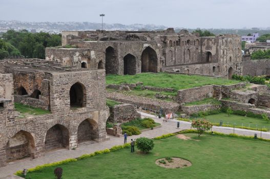 Golconda Fort in Hyderabad in Andhra Pradesh, India