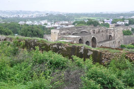 Golconda Fort in Hyderabad in Andhra Pradesh, India