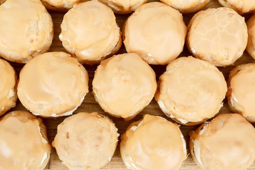 homemade very sweet candy cakes on wooden background