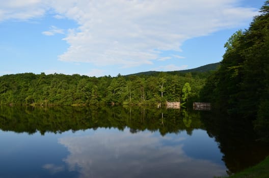 A small lake at Hanging Rock State Park in North Carolina