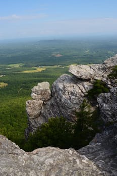 View from the peaks at Hanging Rock State Park in North Carolina