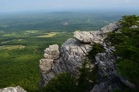 View from the peaks at Hanging Rock State Park in North Carolina