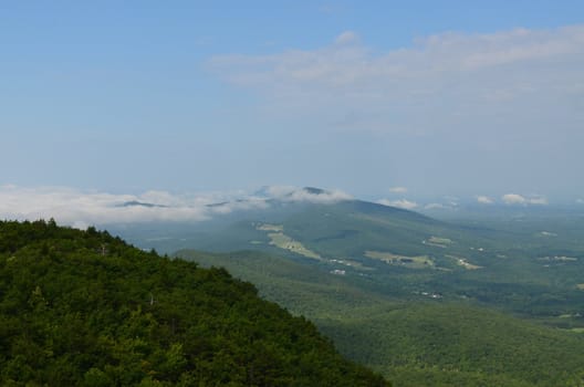 View from the peaks at Hanging Rock State Park in North Carolina