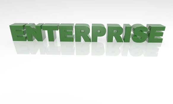 3D text on a white isolated background. It also has teh reflection showing to add depth.
