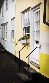 Traditional English town houses in Calre, Suffolk