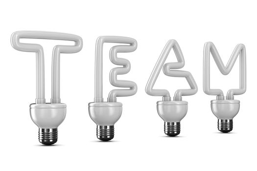 energy saving bulb on white background. Isolated 3D image