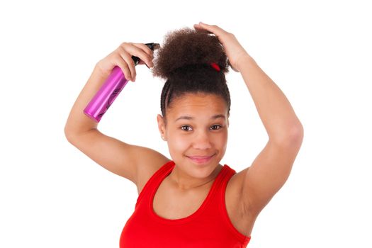 Afro-American young woman with afro hair