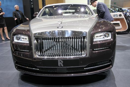 GENEVA - MARCH 8 : Rolls Royce Wraight on display at the 83st International Motor Show Palexpo - Geneva on March 8, 2013 in Geneva, Switzerland.