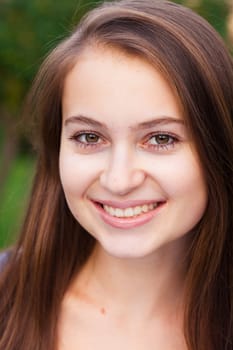 portrait of a beautiful young woman  outdoor