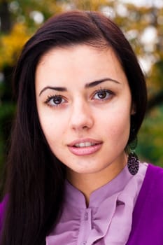 portrait of a beautiful young woman outdoor