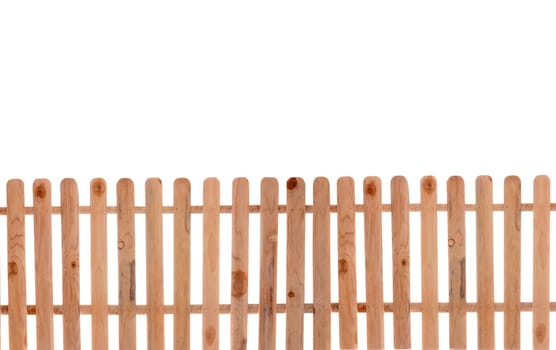 wooden fence isolated on white baclground