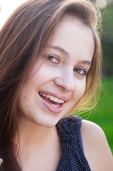 portrait of a beautiful young woman outdoor