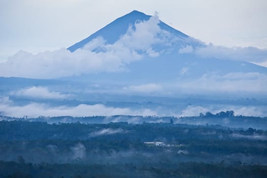 Landscape of Batur volcano on Bali island, Indonesia