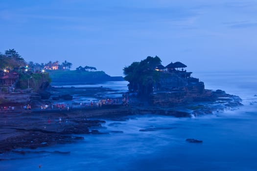 Tanah Lot Temple on Sunset in Bali Island Indonesia