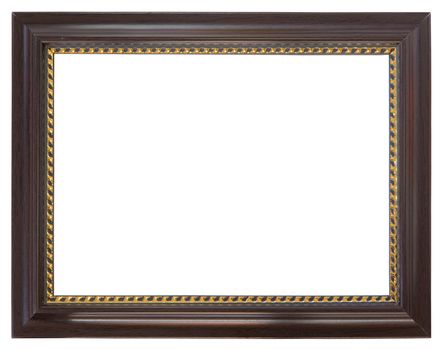Gold frame isolated on white background