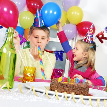 children at birthday party 
