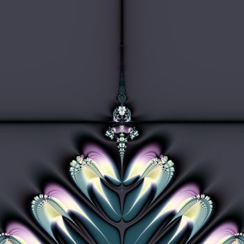 Elegant fractal design, abstract psychedelic art, purple dream