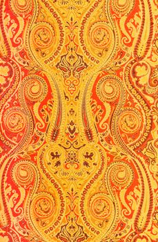 gold abstract pattern on arabica fabric