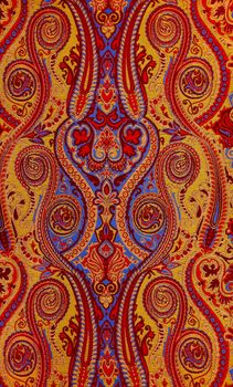 abstract pattern on colored arabic fabric