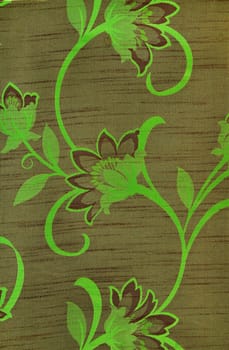 High resolution green  silk canvas texture
