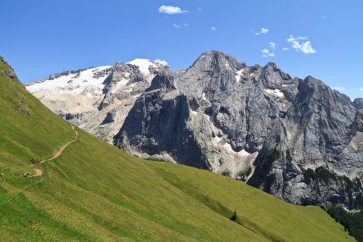 Dolomiti - summer view of mount Marmolada, Trentino, Italy