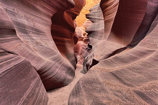 horizontal view of famous Antelope Canyon, Page, Arizona, USA 