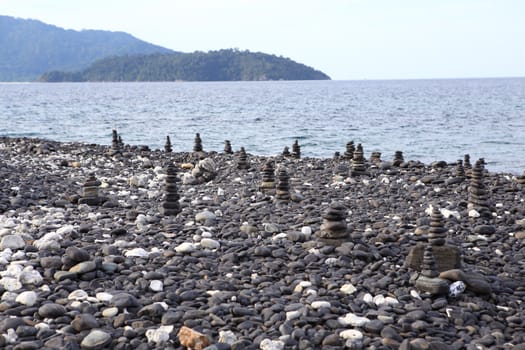 pebble on island, Lipe island, Thailand