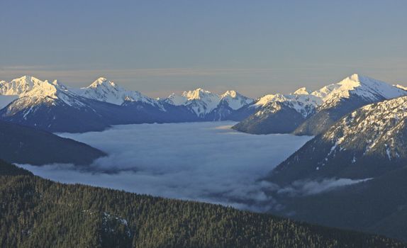 Olympic Mountain range, Olympic National Park, Washington, USA