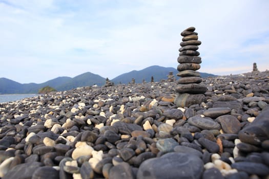 pebble on island, Lipe island, Thailand