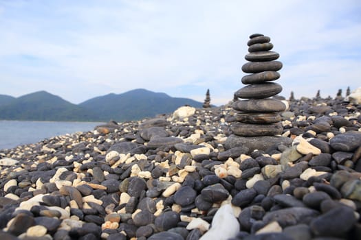 pebble on island, Lipe island, Thailand