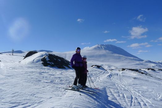 Downhill skiing at Gaustatoppen, Norway. Please note: no negative use allowed