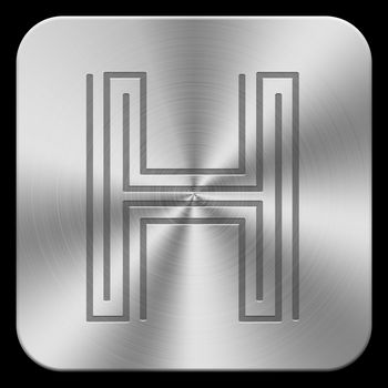 3d metal button letters. (high-res.)