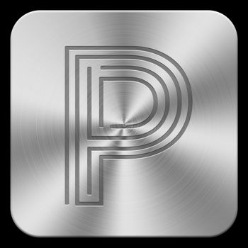 3d metal button letters. (high-res.)