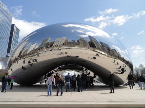 Chicago Bean in millennium park.