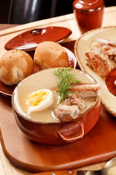traditional soup with ribs