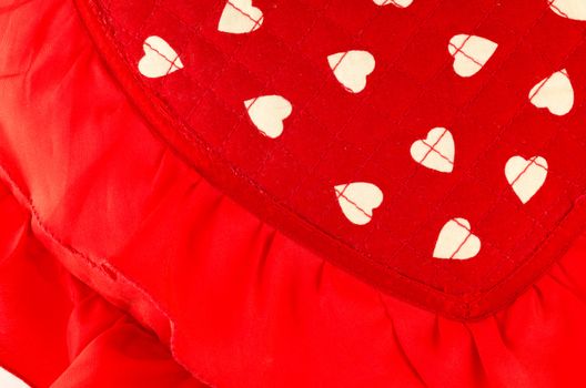 Red heart pillow in the sweet romance concept
