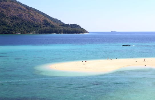 Clear water and blue sky. Lipe island, Thailand