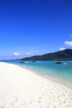 Clear water and blue sky. Lipe island, Thailand