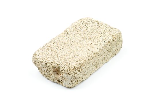 Gray Pumice Stone for Skin Care isolated on white