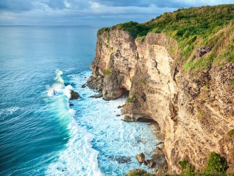 View of Pura Uluwatu temple in Bali island, Indonesia 