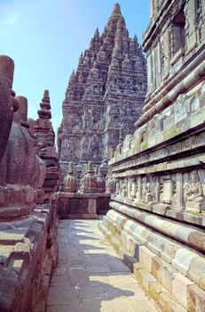 Prambanan temple. Java island, Indonesia 