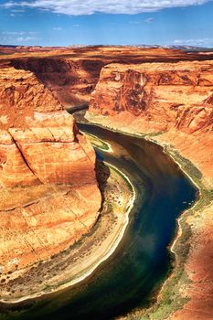 part of Horse Shoe Bend at Utah, USA 
