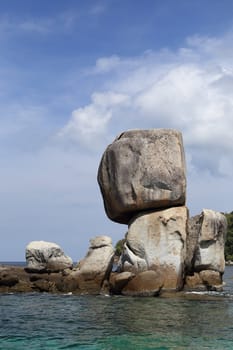 Large stone arch stack at Andaman sea near Koh Lipe, Thailand